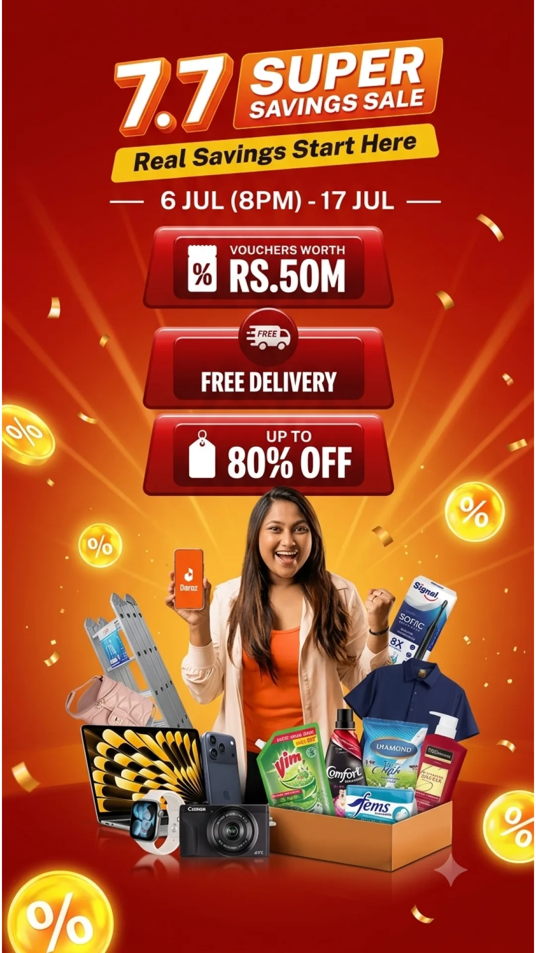 Daraz 7.7 Super Saving Sale 2026 | Massive Online Deals & Discounts